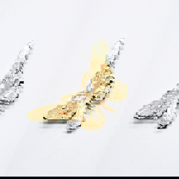 large butterfly brooch gold back