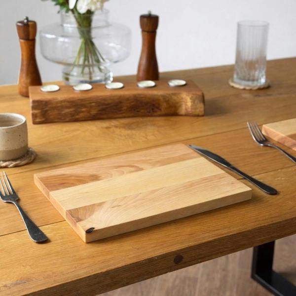 Giraffes & Craftz Rustic Hickory Placemats - Thick Luxury Handmade Wooden Placemats