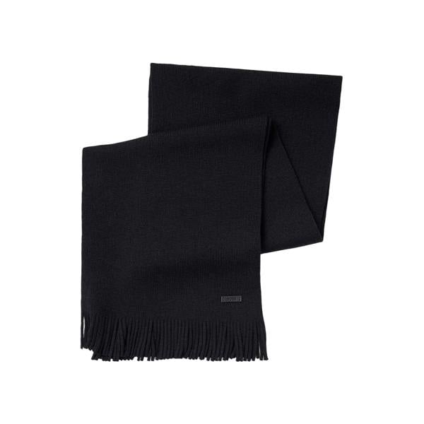 Boss Albas Knitted Midweight Scarf - Black - 