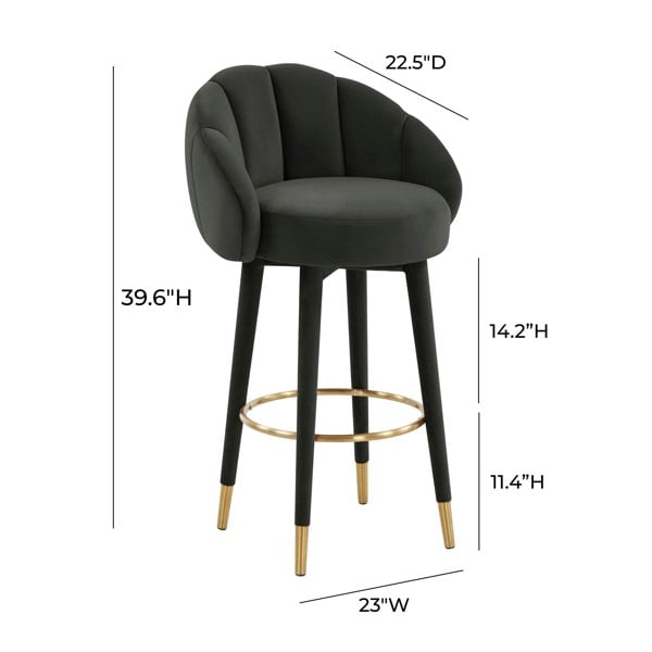 Furniture Edit Myla Black Swivel Bar Stool