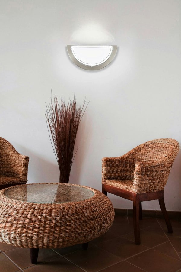 EGLO Planet 1 Semi-Circular Steel Matte Nickel Ceiling Light
