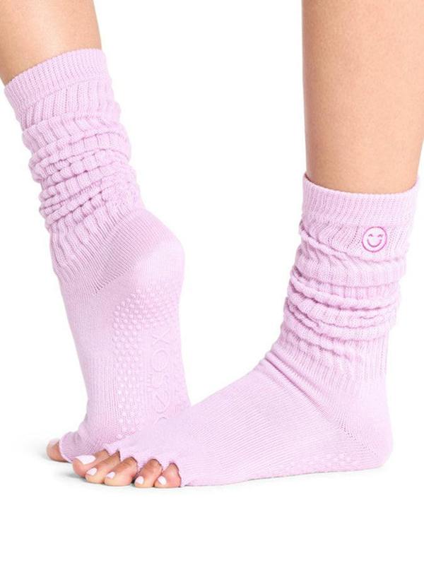 ToeSox Slouch Half Toe Grip Socks - Moonlit Lilac