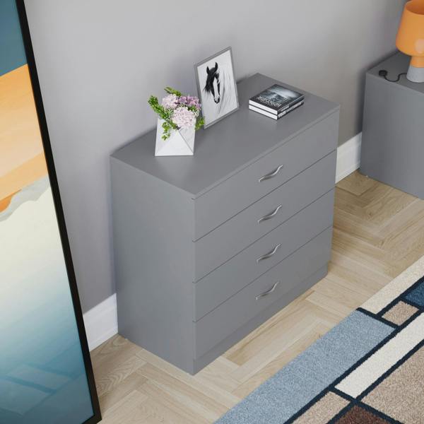 Vida Designs Riano 4 Drawer Chest, Black