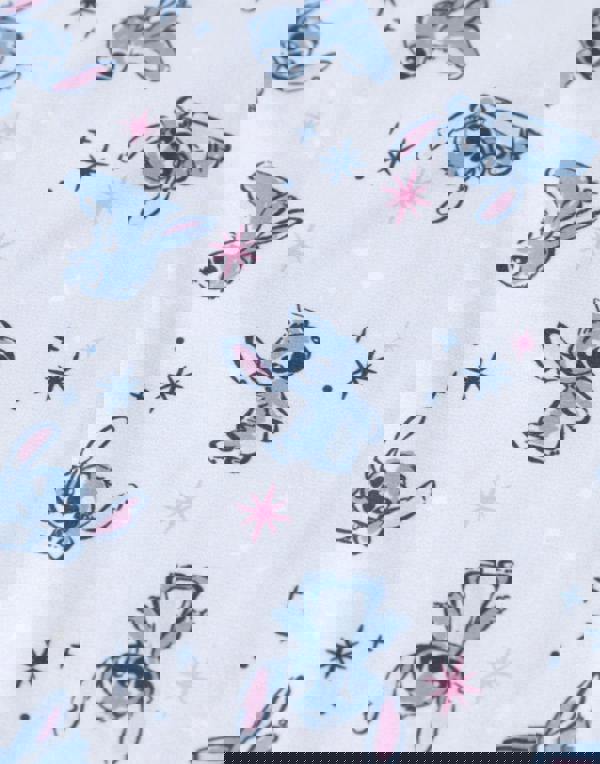 Disney Womens Pink Stitch Long Sleeve Long Leg Pyjama Set