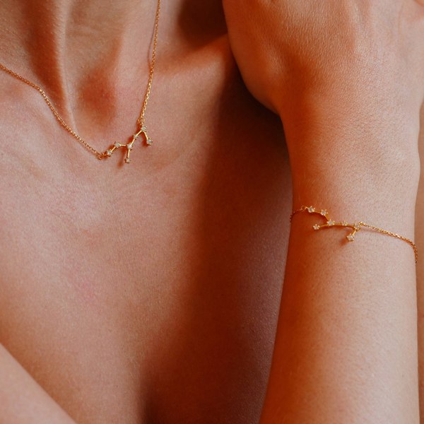 Gold Trip Virgo Zodiac Constellation Bracelet