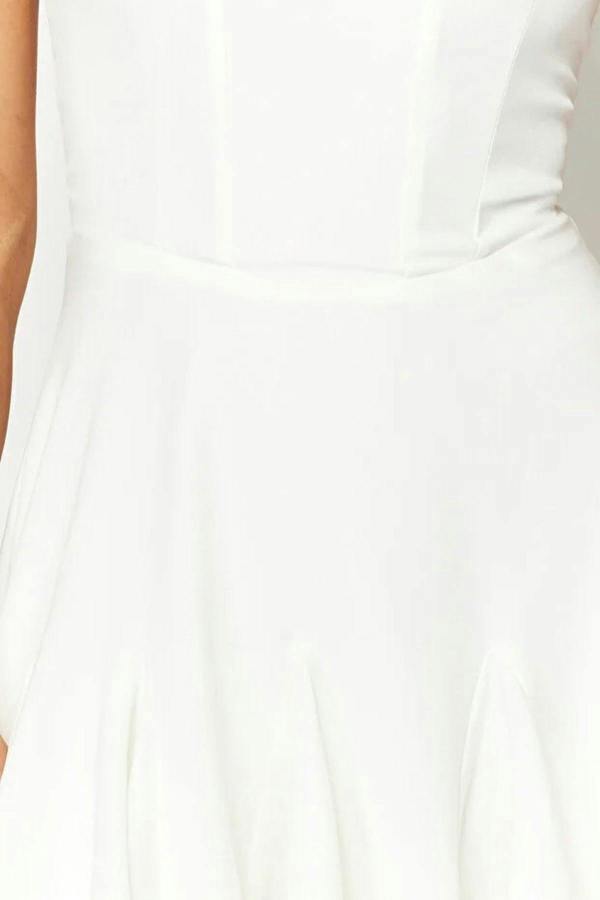 WOVCOR A-Line Lined Short Dress with Corset Detail