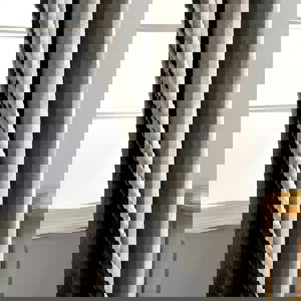 Dark Taupe Velvet Darkening Eyelet Curtains - 46x54 Inch Drop - Pair Image 3