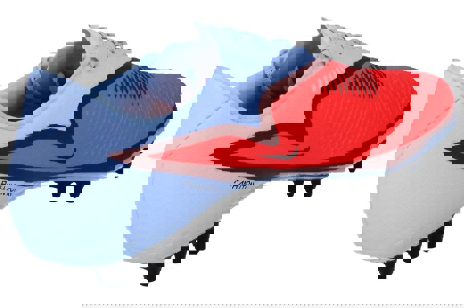 Nike Phantom 6 Low Academy AG Mens Football Boots Hq2322  400 - Royal Tint Bright Crimson 400 - Photo 2