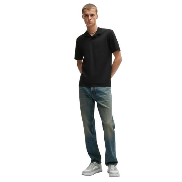 Hugo Mens Dimerspolo Cotton Stretch Polo Shirt - Black - 
