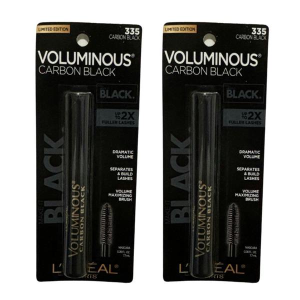 2 x L'Oreal Paris Voluminous Mascara 7.7ml - 335 Carbon Black