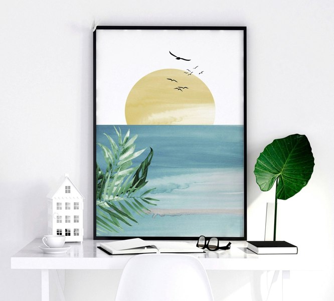 Office artwork | set of 3 Sunset wall art prints