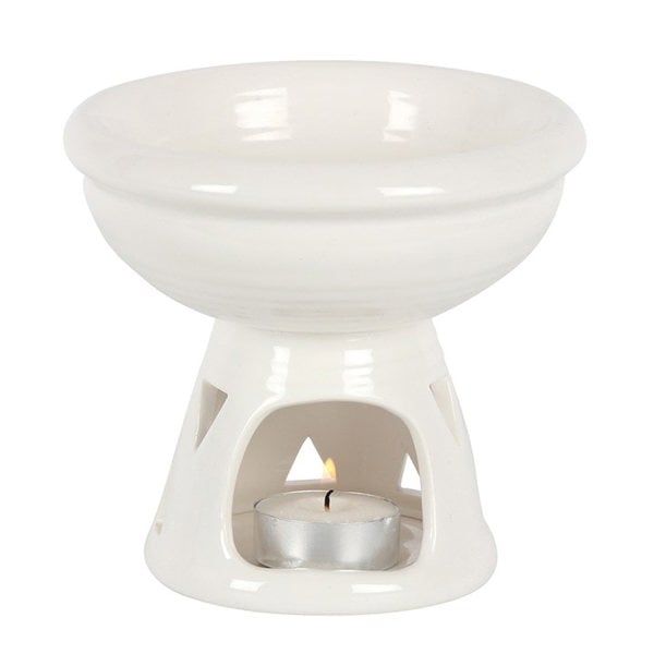 Serano Off White Deep Bowl Oil Burner and Wax Warmer