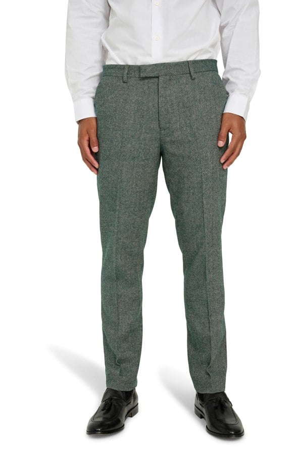 Harry Brown London Henry Tweed Trousers - Green