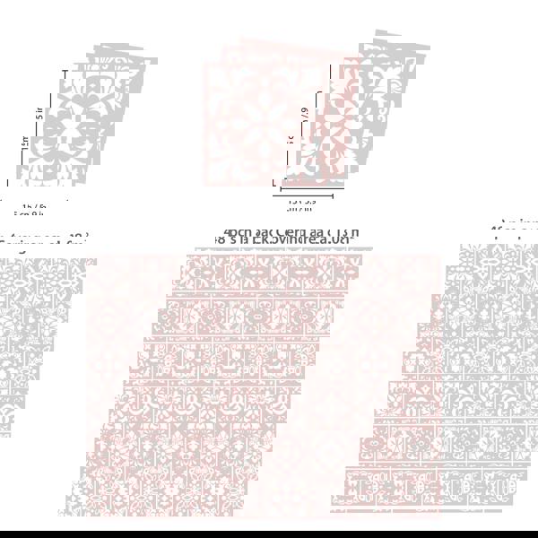 WT1559 - Sevilla Light Pink Spanish Wall Tile Sticker Set - 15 cm x 15 cm - 24 pcs