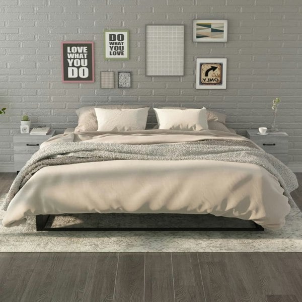 Berkfield Bedside Cabinets 2 pcs Grey Sonoma 40x35x47.5 cm