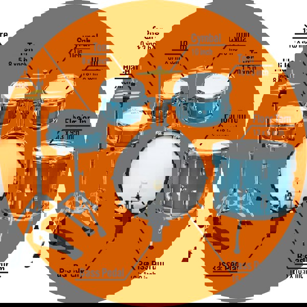 3rd Avenue 5 Piece Junior Drum Kit#Colour_Blue