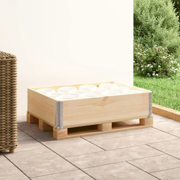 Berkfield Pallet Collar 60x80 cm Solid Pine Wood