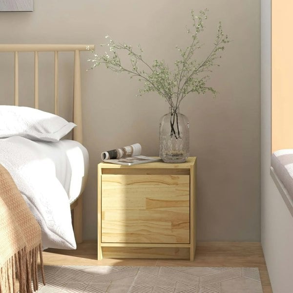 Berkfield Bedside Cabinet 40x30.5x40 cm Solid Pinewood