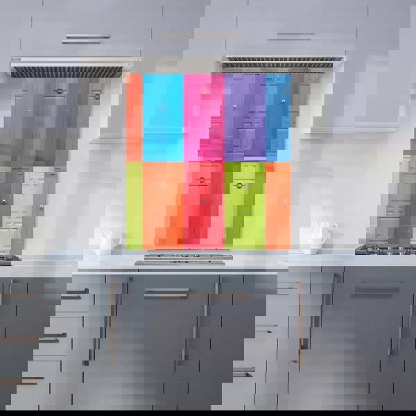 Warren Reed - Designer Colourful English Doors Kitchen Splashback