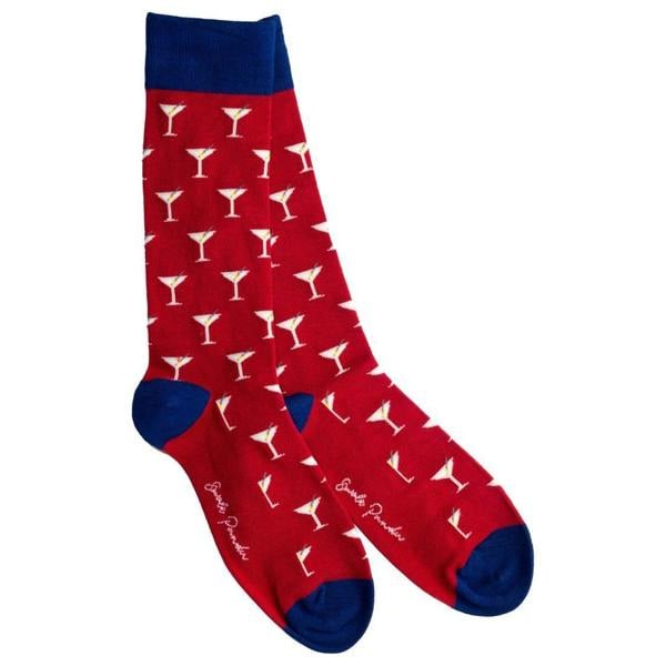 SWOLE PANDA Martini Bamboo Socks, Red