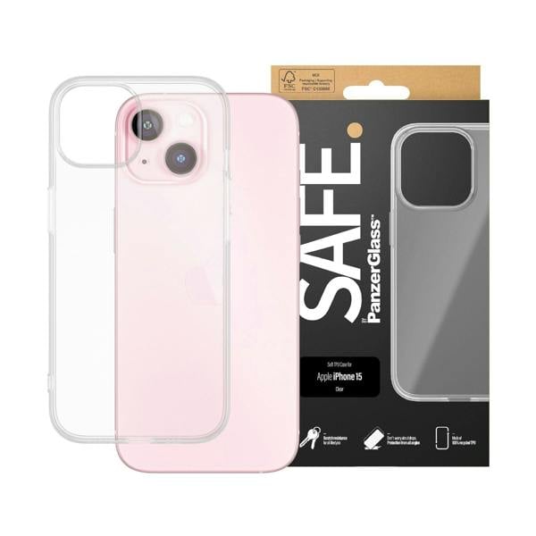 PanzerGlass Panzer Glass TPU Case for iPhone 15 6.1" Clear - SAFE95538