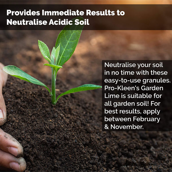 ProKleen Pro-Kleen Garden Lime Soil Conditioner Granules 20kg Granular Limestone Increases pH Levels to Neutralise Soil Fast Acting