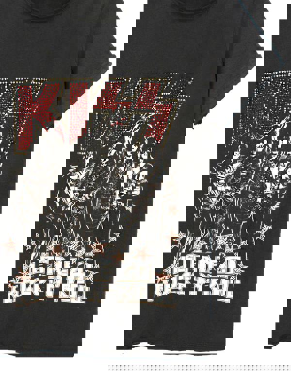 Amplified Clothing Womens Grey Kiss Short Sleeved T-Shirt