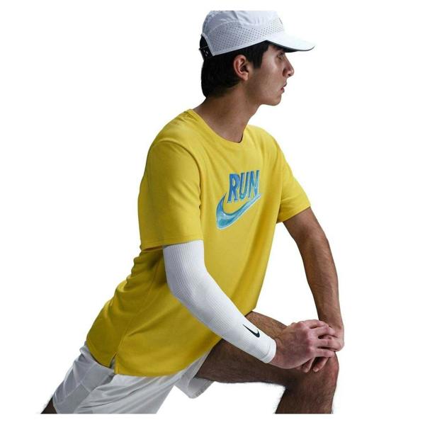 Nike Mens Miler Run Energy Dri-FIT T-Shirt - Lightning Yellow - 