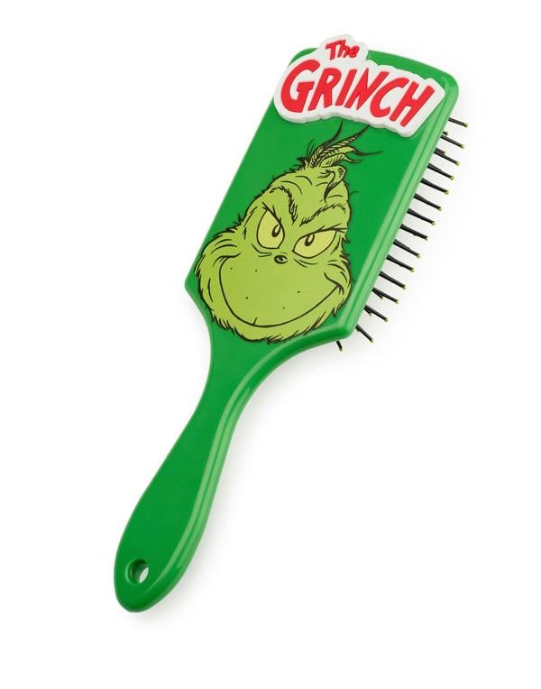 The Grinch Womens Multicoloured Character Face Hair Brush and Scrunchie Set (One Size)