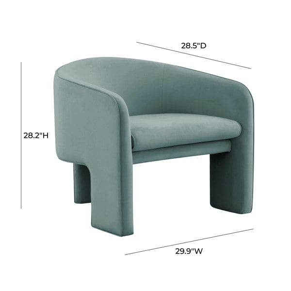 Furniture Edit Marla Sea Blue Velvet Accent Chair