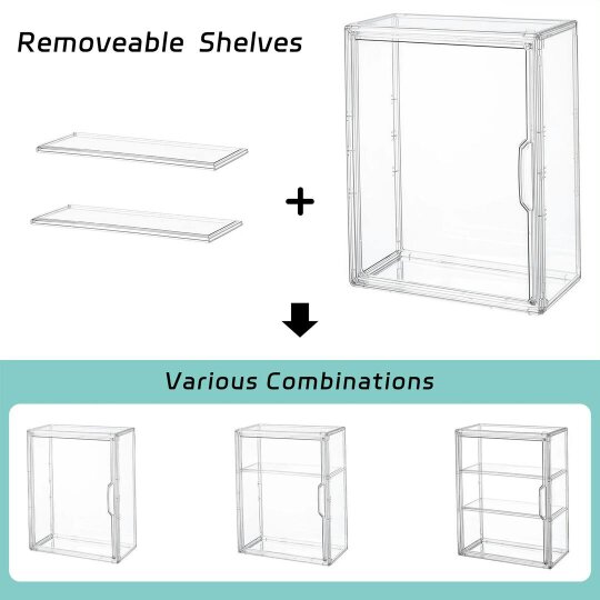Havendro 3 Tier Acrylic Display Case Dustproof Box Perspex Clear Toy Collectibles Model