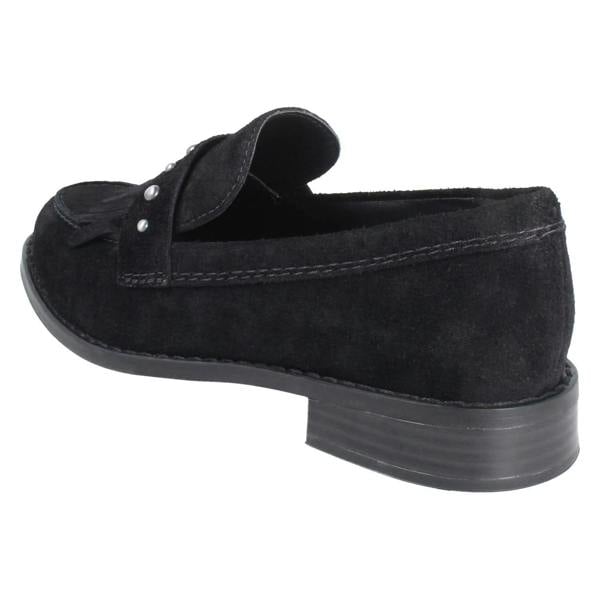 Clarks Ladies Clarks Suede Stud Detailed Loafers Hana Loafer