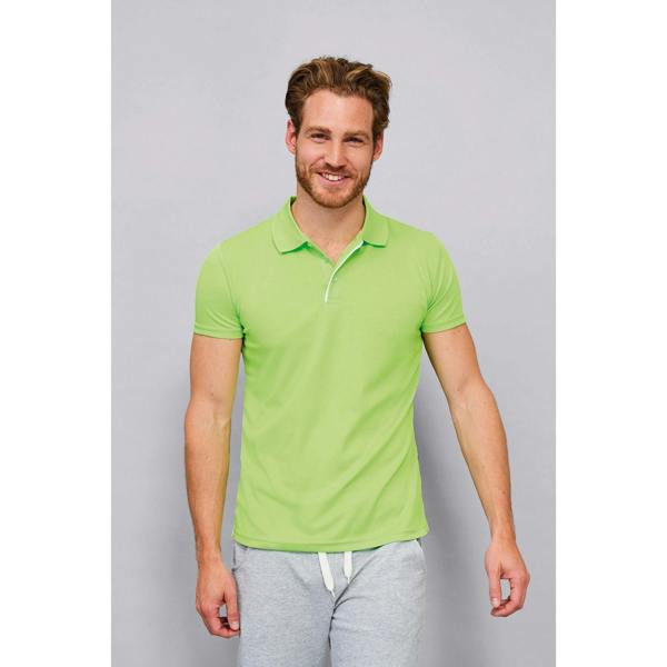 SOLS Mens Performer Short Sleeve Pique Polo Shirt - Apple Green
