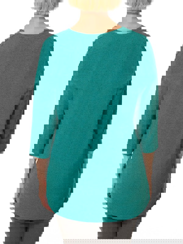 PennyPlain Cross Over Hem Tunic - Azure