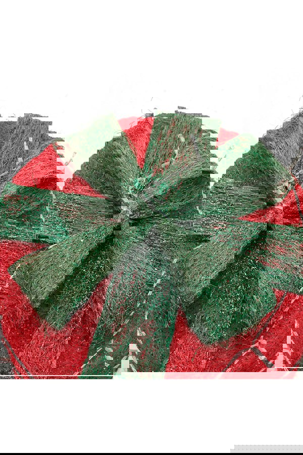 Living and Home 4Pcs Round Christmas Gift Boxes with LED Light Bowknot Decor