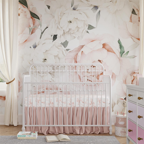 Dorel Home Ivy 3in1 Convertible Cotbed Metal White