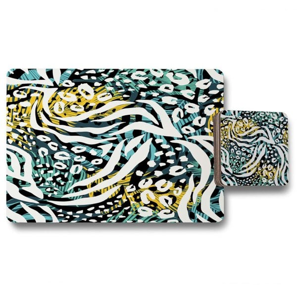 New Product Tropical Leaves & Animal Print (Placemat & Coaster Set)  - Andrew Lee Home and Living