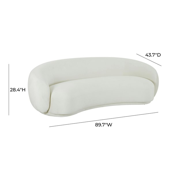 Furniture Edit Kendall Cream Velvet Sofa