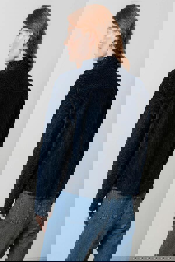 Lily & Me Rene Stretch Jumbo Cord Jacket Navy