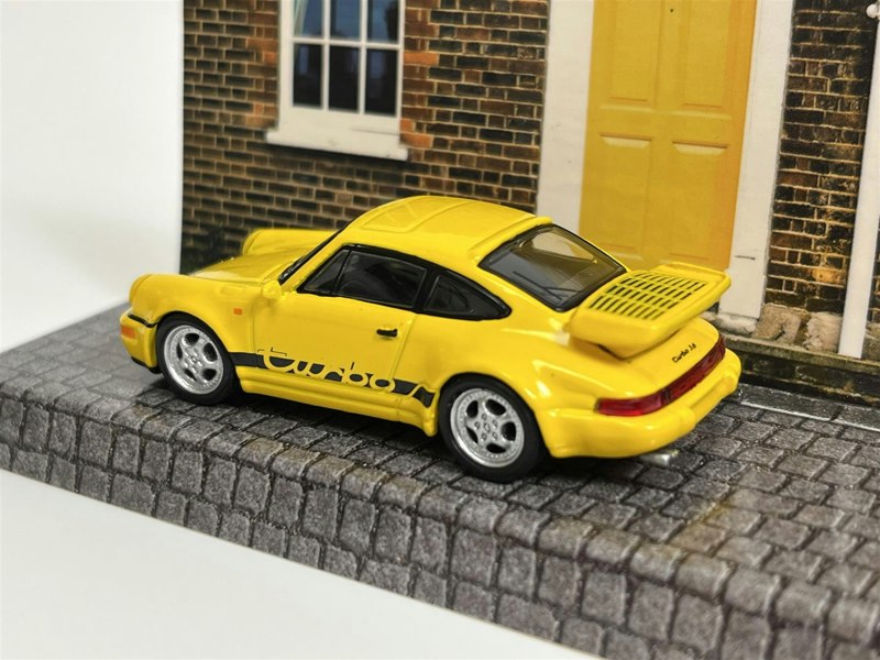 Tarmac Porsche 911 Turbo Yellow 1:64 Scale Tarmac Works Schuco T64S009YL