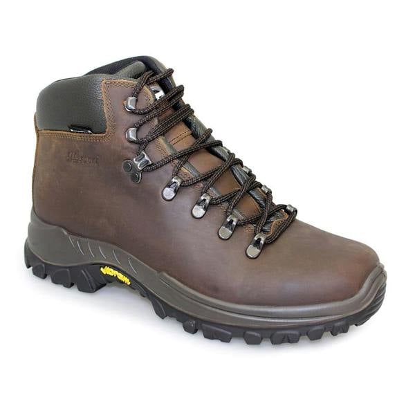Brown Leather Grisport Avenger walking boot with padded collar and ergonomic insole