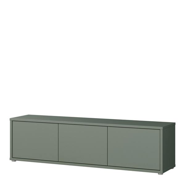Furniture To Go Alice Springs Wide TV Cabinet with 3 Doors Push-to-Open in Sage Green