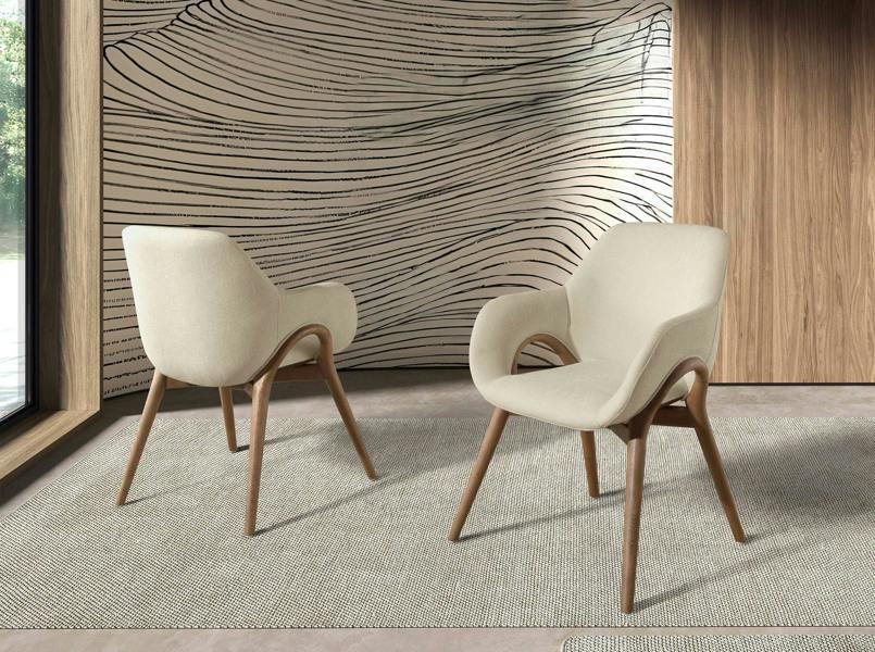 Angel Cerdá Beige fabric chair 4197