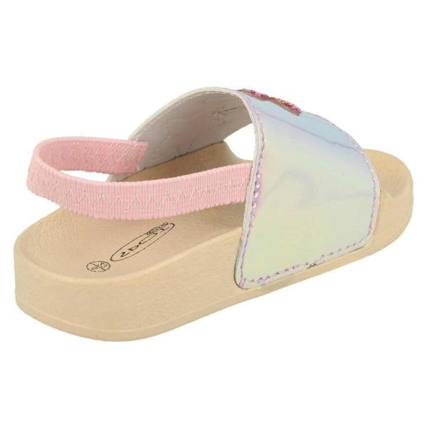 Spot On Girls Spot On Slingback Sliders With Glitter Star Design H0310