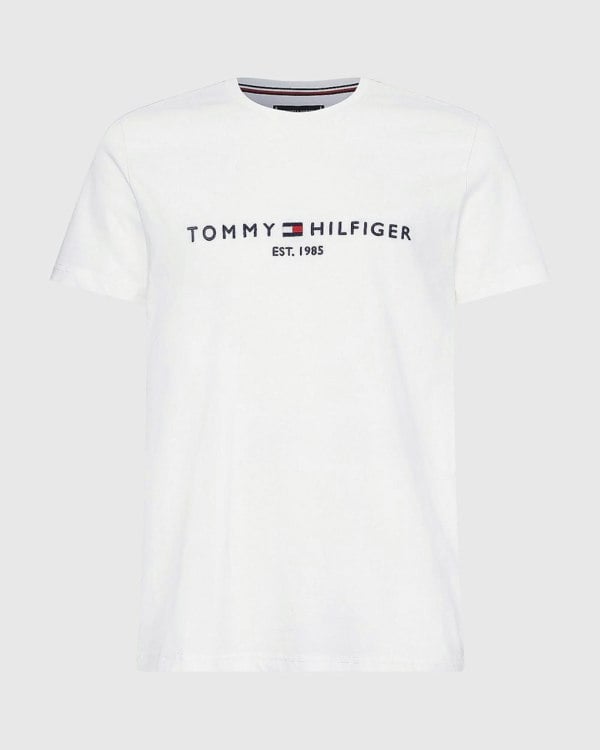 Tommy Hilfiger Mens Core Tommy Logo Tee - Snow White