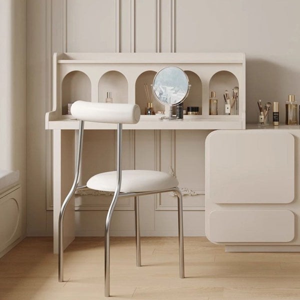 Dinah Dressing Table With Sideboard, Cream or Black-Weilai Concept-Weilai Concept