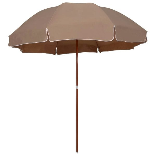 Berkfield Parasol with Steel Pole 300 cm Taupe