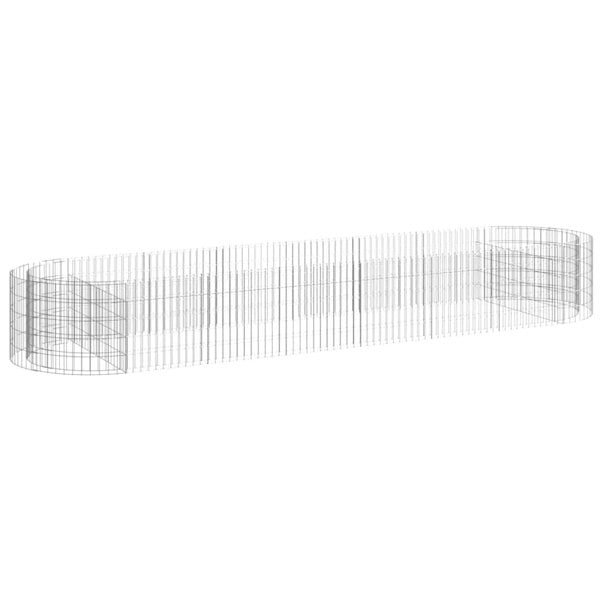 Berkfield Gabion Raised Bed Galvanised Iron 400x100x50 cm