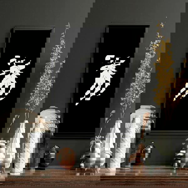 Large Paintings For Living Room | Set of 3 Boho Women Wall art Prints