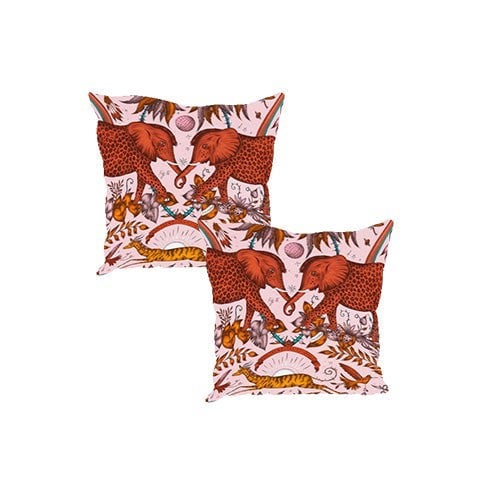 ISTOOLS Premium Pink Elephant Printed Footstool Pouffe Ottoman – Made to Measure